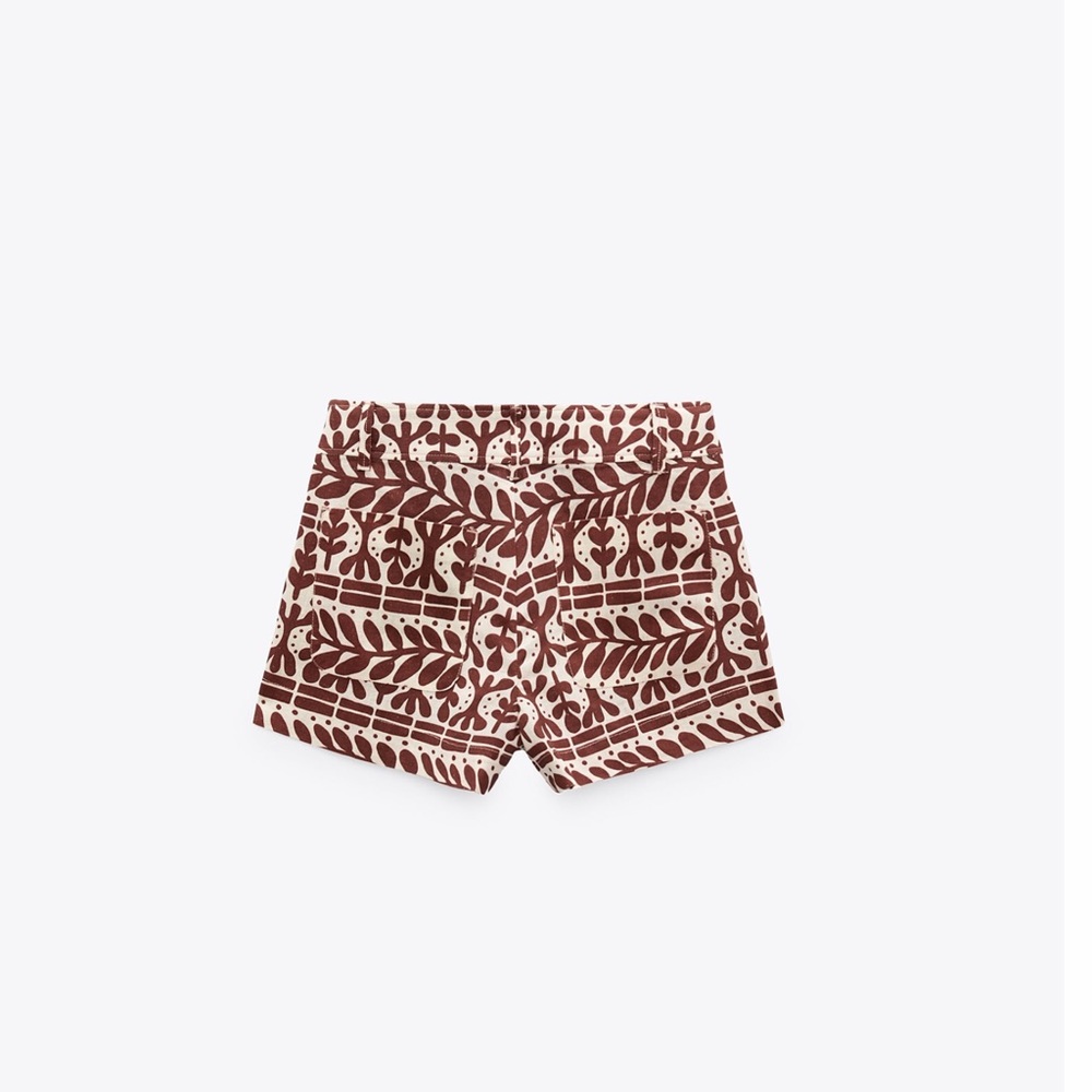 FIRM PRICE ⭐️Zara Printed Linen Blend Short & Top Set 2 Pc - Picture 8 of 9